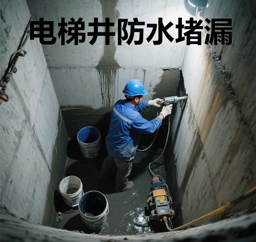 电梯井防水堵漏，杭州丁桥专业电梯井漏水维修公司